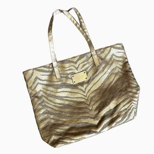 Michael Kors Gold Metallic Tote Bag